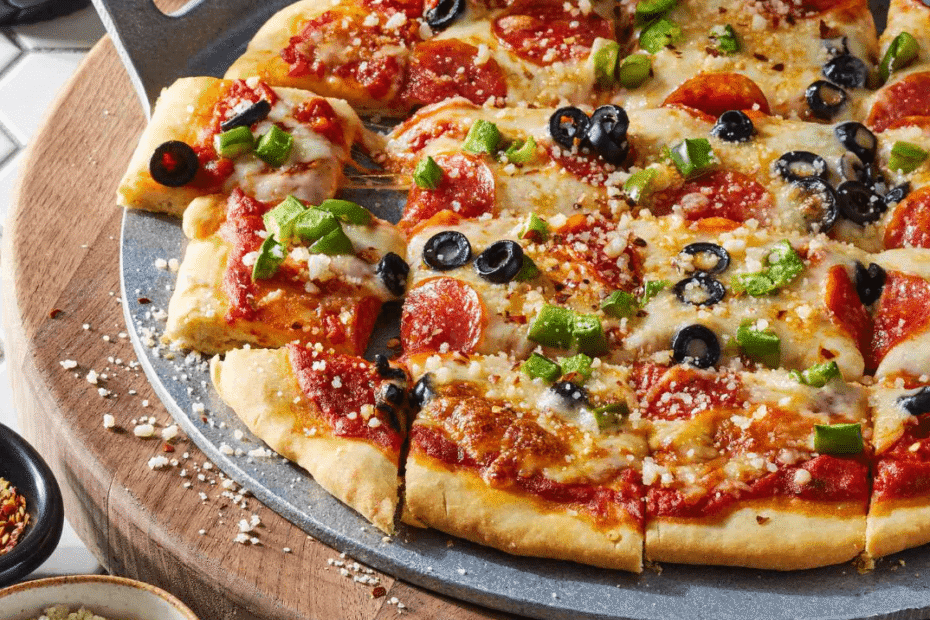 homemade pizza dough food