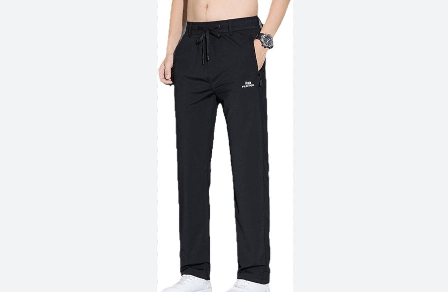 meshirons - ice silk mesh panel casual pants